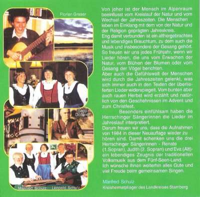 CD Herrschinger Sängerinnen, Alpenländische Lieder durch's Jahr