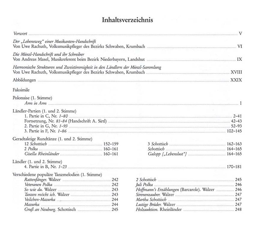 Ländlerbuch für Max Münzl