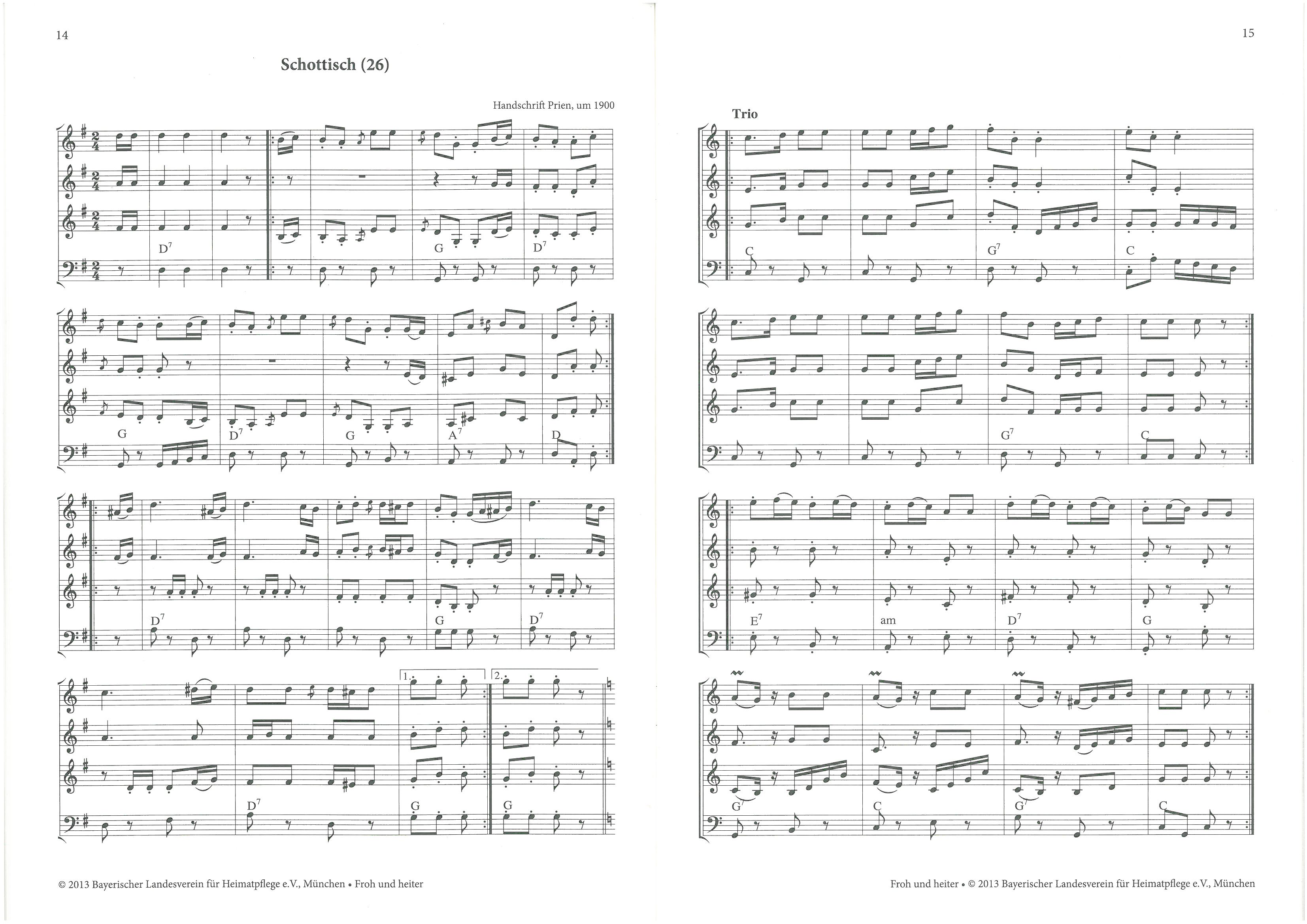 Froh und heiter. Musik für vier Blockflöten oder andere Instrumente