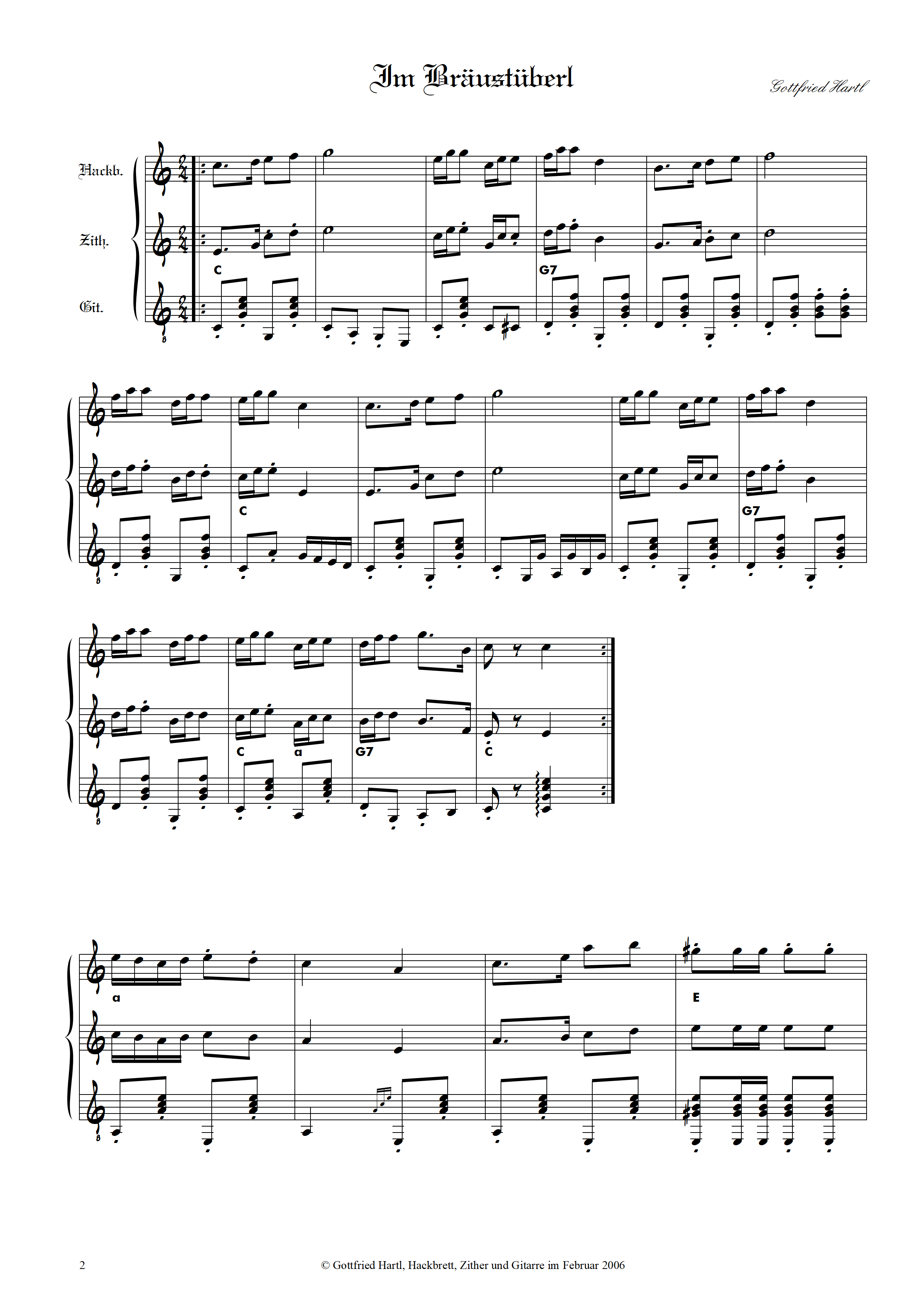 Hackbrett, Zither und Gitarre - Gottfried Hartl