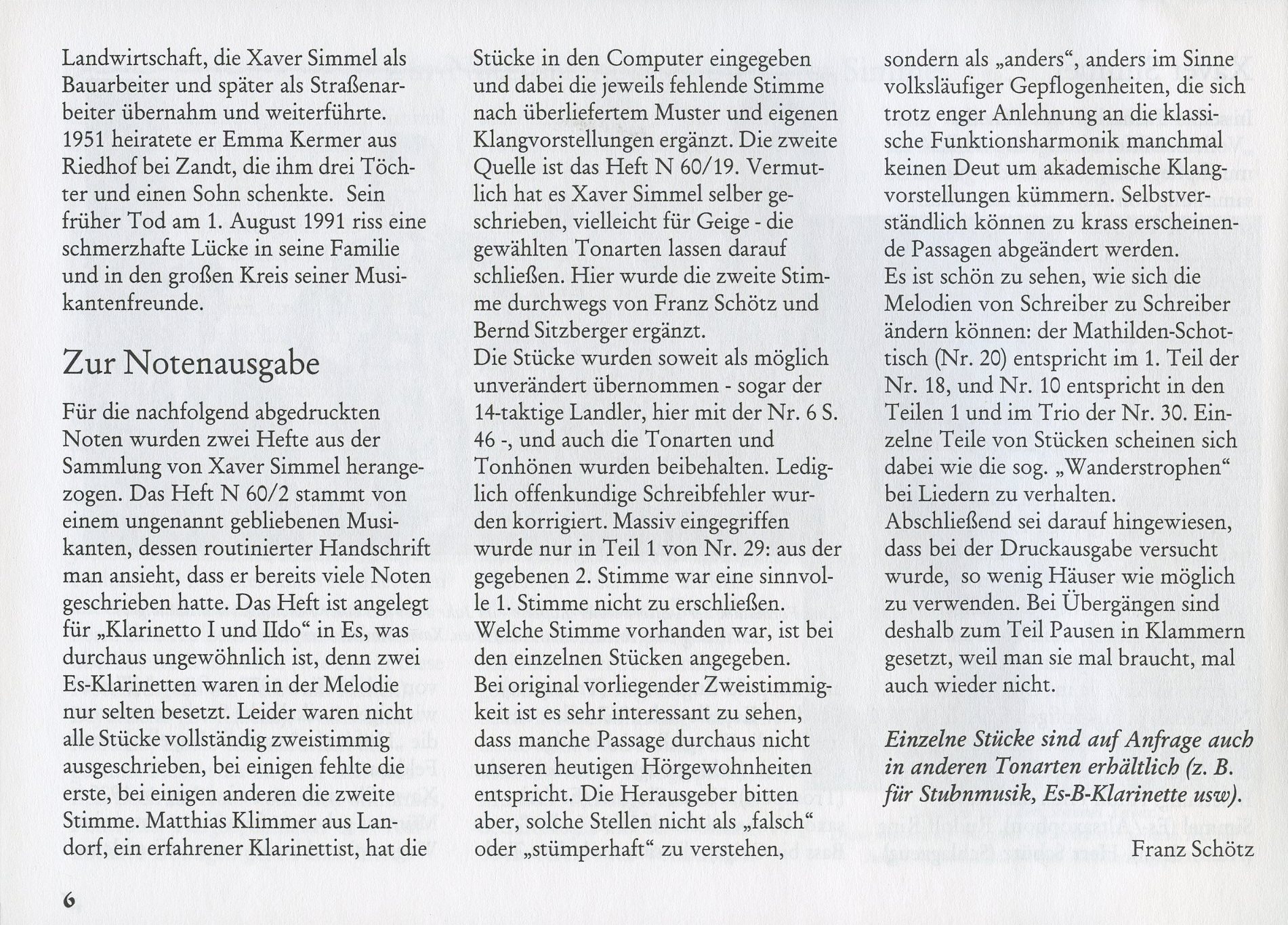 Tanzmelodien aus dem Straubinger Land