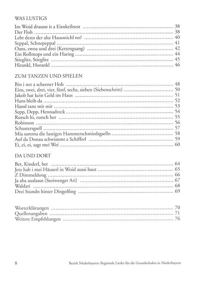 Regionale Lieder für die Grundschulen in Niederbayern