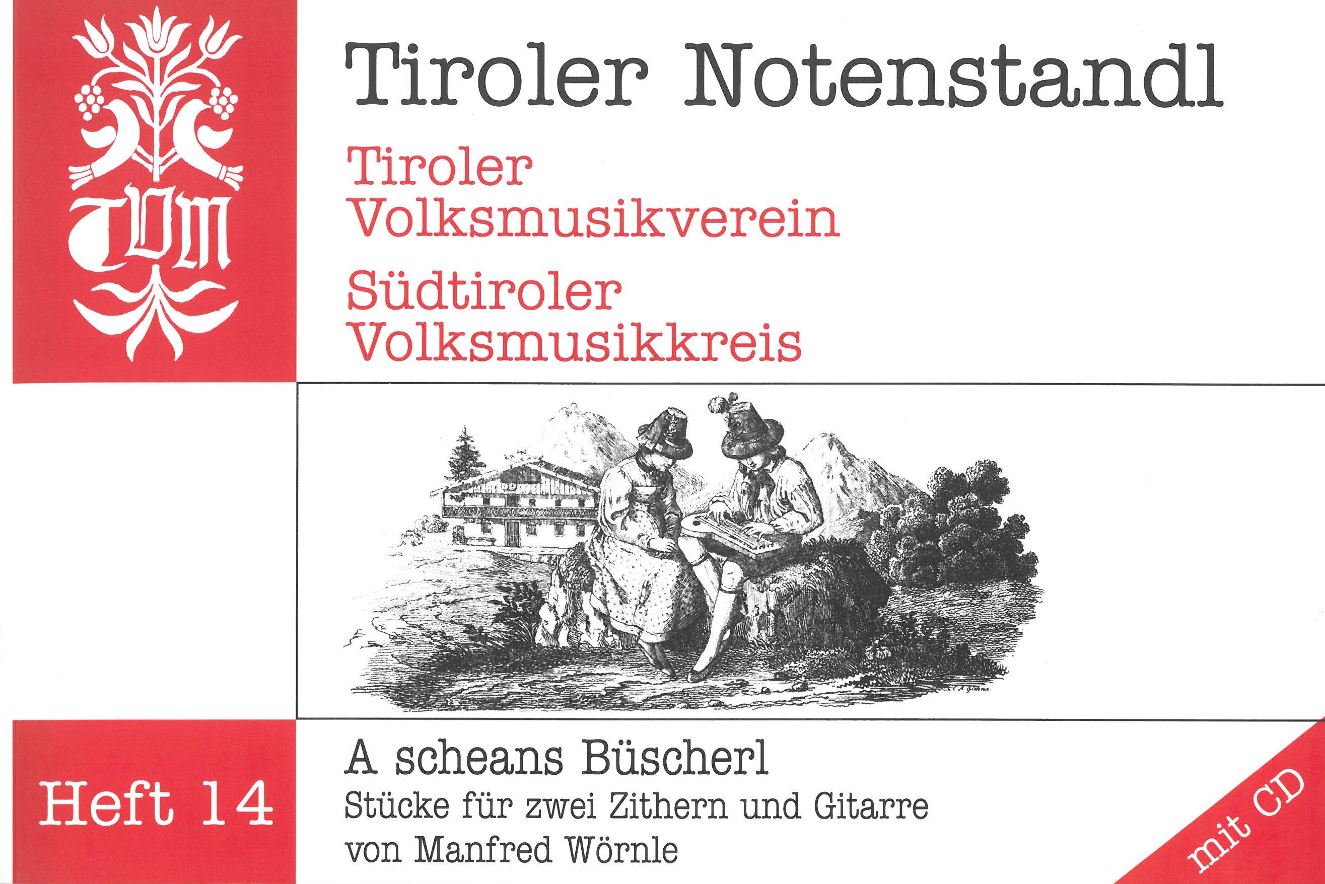 A scheans Büscherl - Stücke für zwei Zithern und Gitarre von Manfred Wörnle