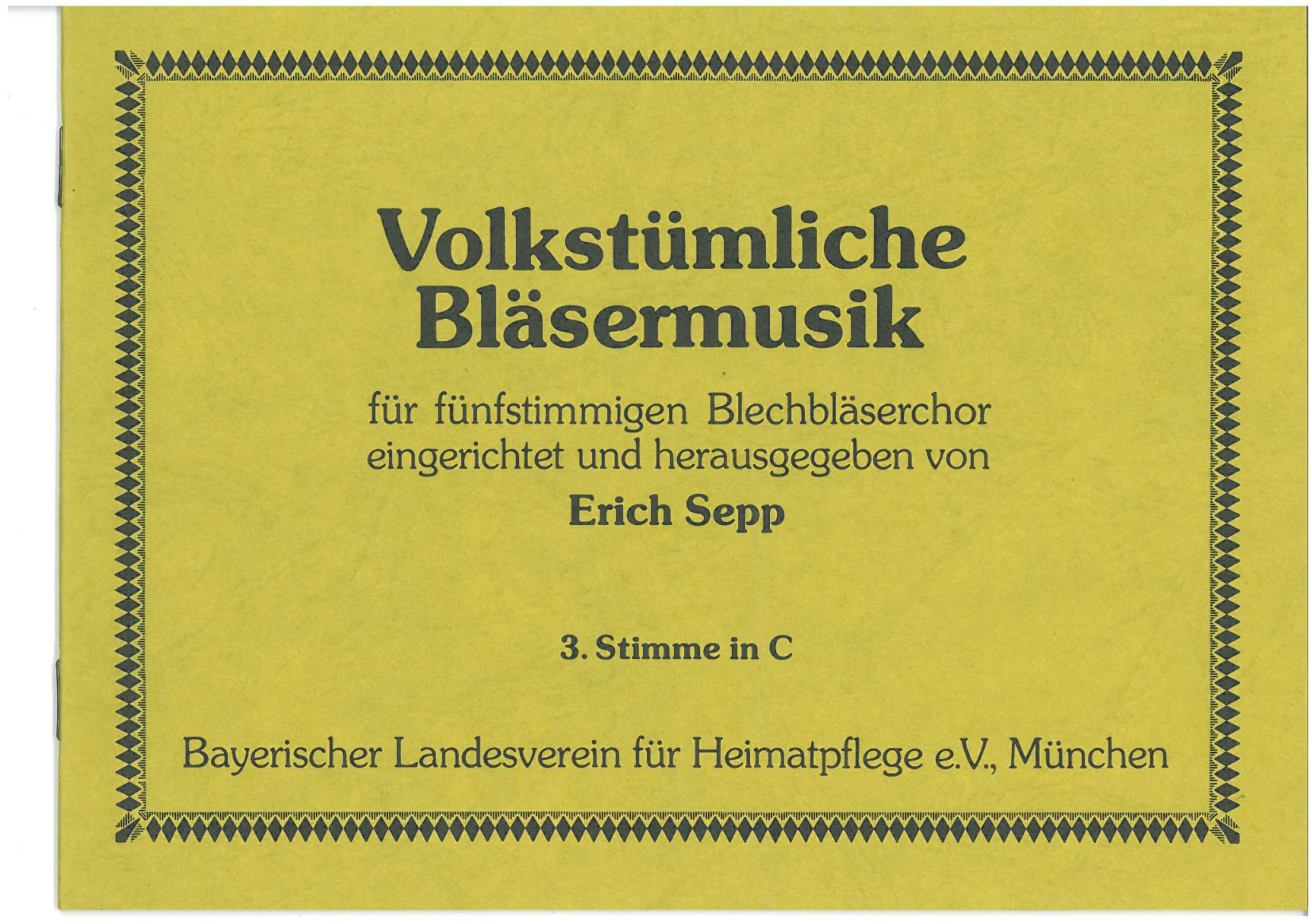 Volkstümliche Bläsermusik – Einzelstimme 3. Stimme in C