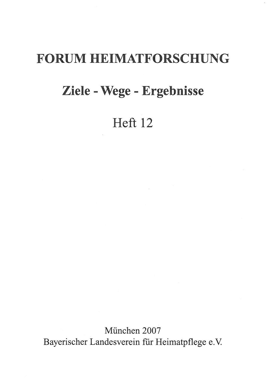 Forum Heimatforschung 12