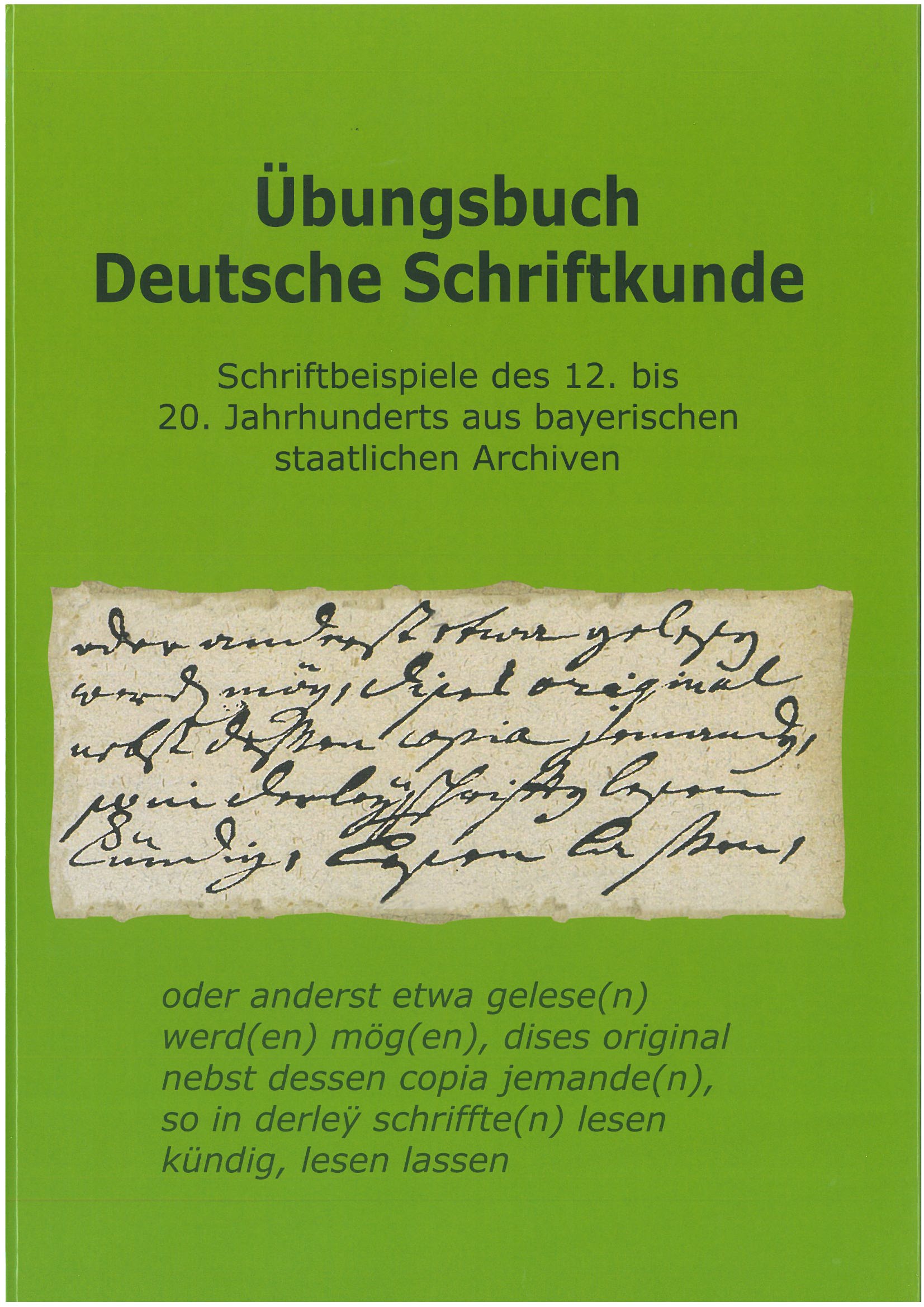 Übungsbuch Deutsche Schriftkunde