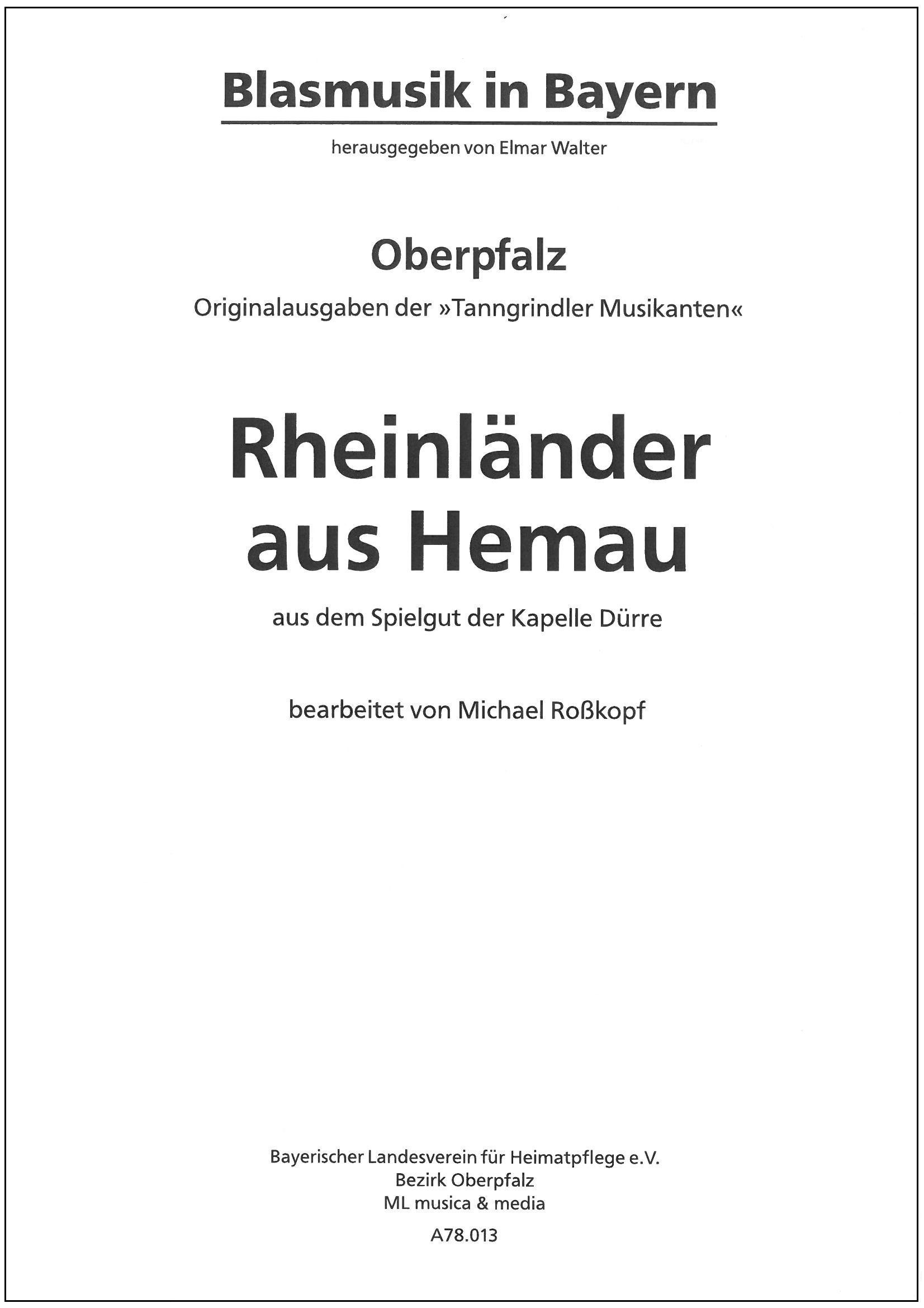 Rheinländer aus Hemau aus dem Spielgut der Kapelle Dürre