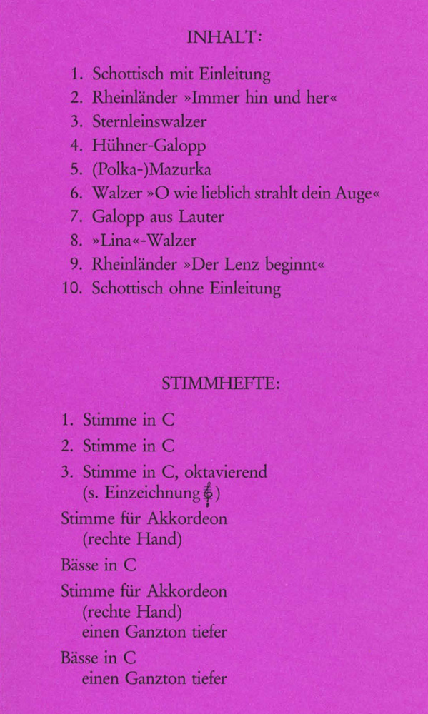 Volksmusik aus Franken, Heft III
