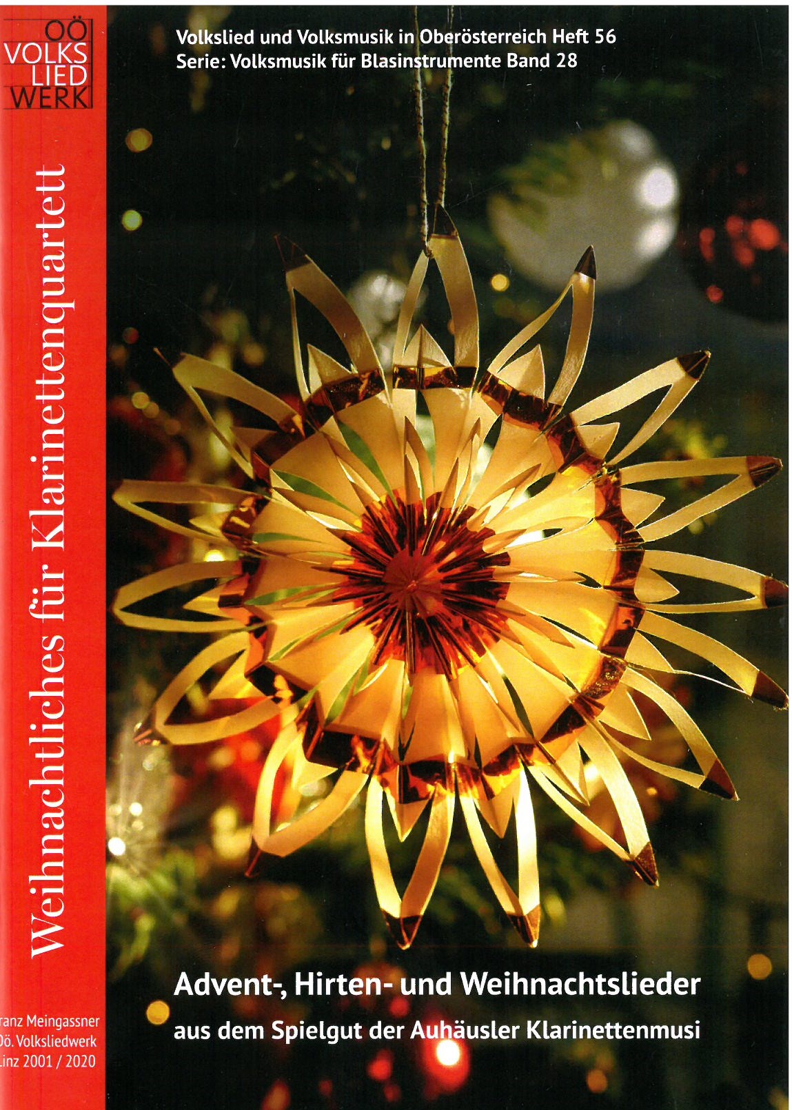 Advent-, Hirten- und Weihnachtslieder für Klarinettenquartett