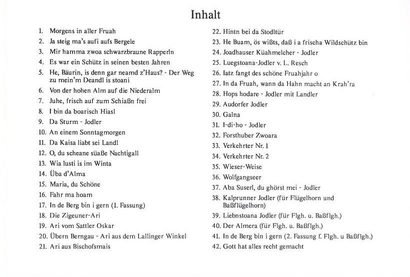 A schöne Weis', die blas' i gern, Heft 2