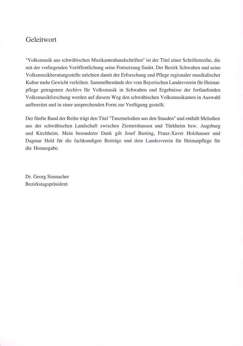 Tanzmelodien aus den Stauden