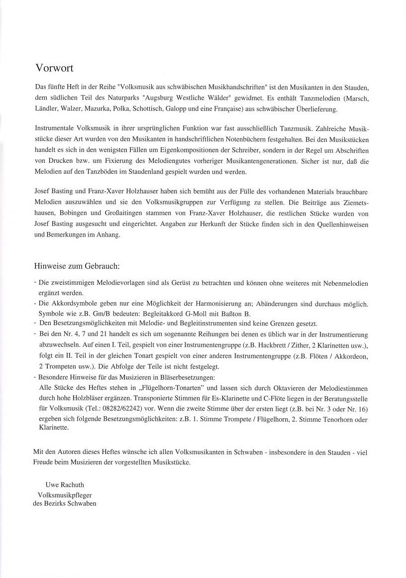 Tanzmelodien aus den Stauden
