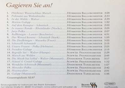 CD Hürbener Ballorchester, "Gagieren Sie an!"